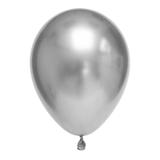 Balão Metalizado Prata Chromium Tamanho 10 c/20 - Balloontech - Diversos