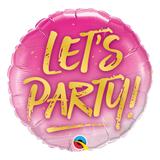 Balão metalizado redondo 18 polegadas - vamos festejar! - qualatex