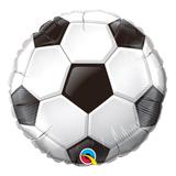 Balão metalizado redondo 9 polegadas - bola de futebol - qualatex