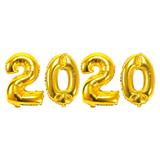 Balão Número 2020 Dourado 40cm - Ydh