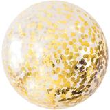 Balao para Decoracao Redondo Bubble C/CONFETE Dourado 45CM. - Mundo bizarro