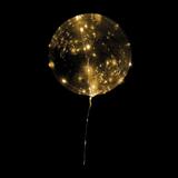 Balao para Decoracao Redondo Bubble LED Dourado Pilha 45CM. - Mundo bizarro