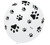 Balão Pegada de Cachorro N9 Branco e Preto - Art-latex