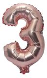 Balão Rose Gold Gigante Número 3 Metalizado 75 Cm - Festas decor