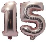 Balão Rose Gold Número 15 Gigante Metalizado 75 Cm 15 Anos - Festas decor