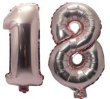 Balão Rose Gold Número 18 Gigante Festas Decoração 75 Cm - Festas decor