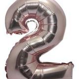 Balão Rose Gold Numero 2 Metalizado 40 Cm - Festas decor