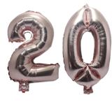 Balão Rose Gold Número 20 Gigante Festas Decoração 75 Cm - Festas decor