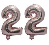 Balão Rose Gold Número 22 Gigante Festas Decoração 75 Cm - Festas decor