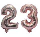 Balão Rose Gold Número 23 Gigante Festas Decoração 75 Cm - Festas decor