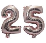 Balão Rose Gold Número 25 Gigante Festas Decoração 75 Cm - Festas decor