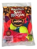 Balão São Roque Neon N9 C/25un Sortido