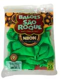 Balão São Roque Neon N9 C/25un Verde