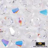 Balão Swarovski / Preciosa - 4mm - Cristal Ab Irisado - 20 Unid - Tok bijouxs