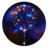 Balão Transparente com Led colorido - com Suporte Vareta - Hutz