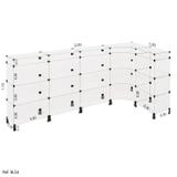 Balcão de Atendimento L Modulado em Vidro 2,00 x 1,10 x 1,00 - Balcãonet