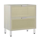 Balcão Luciane 80cm Misto 1 Porta AlumínioVidro Reflecta Bronze 1 Gavetão Lis