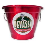 Balde De Gelo Cerveja Devassa Alumínio Vermelho 6L - Alumibon
