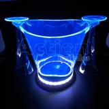 Balde De Gelo Com Led + 2 Taças Cristal Neon - Nacional