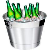 Balde de gelo e cerveja - alumínio lixado - 6l - Retrofenna