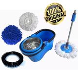 Balde Esfregão 1.60m 3 Refis Perfect Mop Limpeza Centrifuga Prático