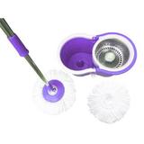 Balde Mop Esfregao Inox Centrifuga De Limpeza Para Casa Roxo (Bsl-Mop-1)