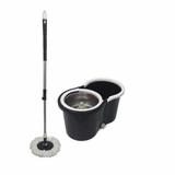Balde Mop Preto Esfregao Inox Centrifuga Segma - 2 Refil