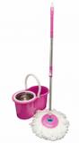 Balde Mop Rosa Esfregao Inox Centrifuga Segma - 2 Refil