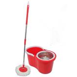 Balde Mop Vermelho Esfregao Inox Centrifuga Segma - 2 Refil
