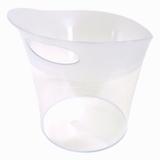 Balde para Gelo 4,5 Litros Transparente com Detalhe Translúcido Elegance - Neoplas