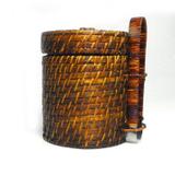 Balde para Gelo de Rattan com Plástico 16cmx19cm Rojemac Castanho