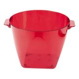 Balde para Gelo Vermelho 2,10l de Acrilíco Wer