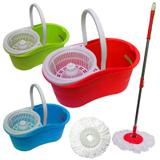 Balde Spin com Esfregão MOP 360 2 Refis Limpeza Prática - Mop 123útil