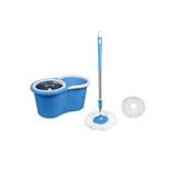 Balde Spin Mop 360 Centrifuga 2 Esfregão Cesto Inox - Azul - Horizonte