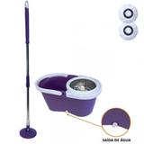 Balde Spin Mop Roxo 360 Centrifuga Inox 1 Refil Esfregão Samalar - Samalar import