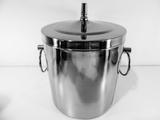 Balde Térmico para Gelo com Coletor de Agua - Inox - 14 x 14,5 cm - 1,4 Litros - GP Inox