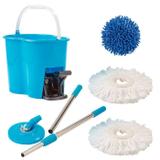 Balde Top Mop Com Pedal 2 Refil Esfregão Refil Tira Pó - Vendasshop utensilios de limpeza