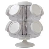 Baleiro 10 Bocas Plástico Mini Duplo Tampas Branco - Tok