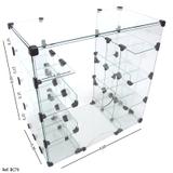 Baleiro Caixa Modulado em Vidro - 0,60 x 0,60 x 0,30 - Balcãonet