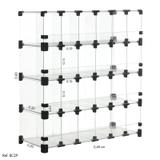 Baleiro Comercial Modulado em Vidro - 0,60 x 0,60 x 0,20 - Balcãonet