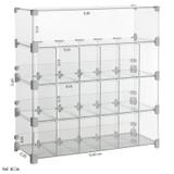 Baleiro Comercial Modulado em Vidro - 0,60 x 0,60x0,20 - Balcãonet