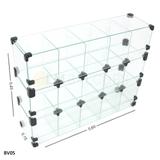Baleiro De Vidro 0,60 X 0,45 X 0,15 - Lm balcoes