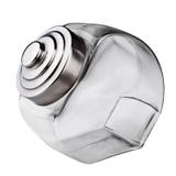 Baleiro de Vidro com Tampa Inox Retrô Euro
