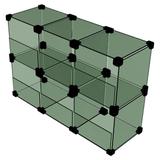 Baleiro De Vidro Incolor 60 Cm 06 Divisórias 20x20 2 Andar - Dubrasil