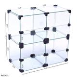 Baleiro Expositor Modulado em Vidro - 0,40 x 0,40 x 0,20 - Balcãonet