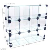 Baleiro Expositor Modulado em Vidro - 0,50 x 0,45 x 0,15 - Balcãonet