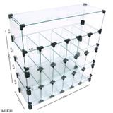 Baleiro Expositor Modulado em Vidro - 0,60x 0,60 x 0,20 - Balcãonet