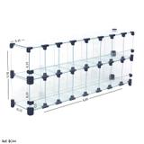Baleiro Expositor Modulado em Vidro - 0,80 x 0,30 x 0,15 - Balcãonet