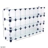 Baleiro Expositor Modulado em Vidro - 0,80 x 0,45 x 0,15 - Balcãonet