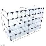 Baleiro Expositor Modulado em Vidro - 0,80 x 0,50 x 0,30 - Balcãonet